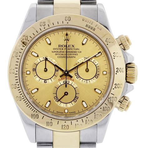 rolex daytona two tone champagne dial